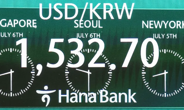 외환시장 24시간 개장 첫날, 환율 1530원대 상승
