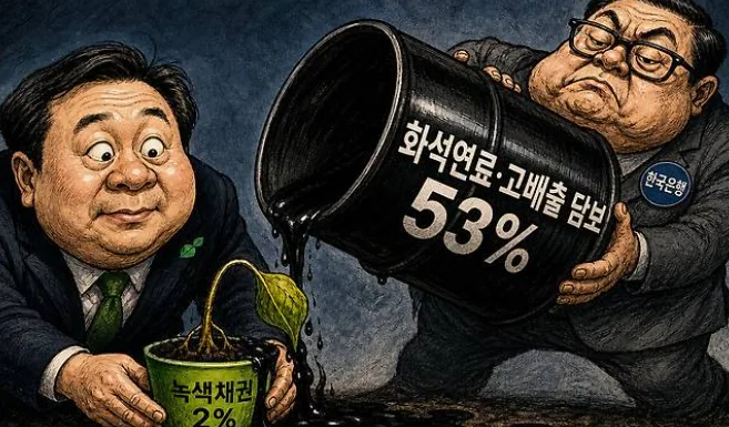 한국은행 담보채권, 왜 '녹색'보다 '화석연료'에 유리할까? 